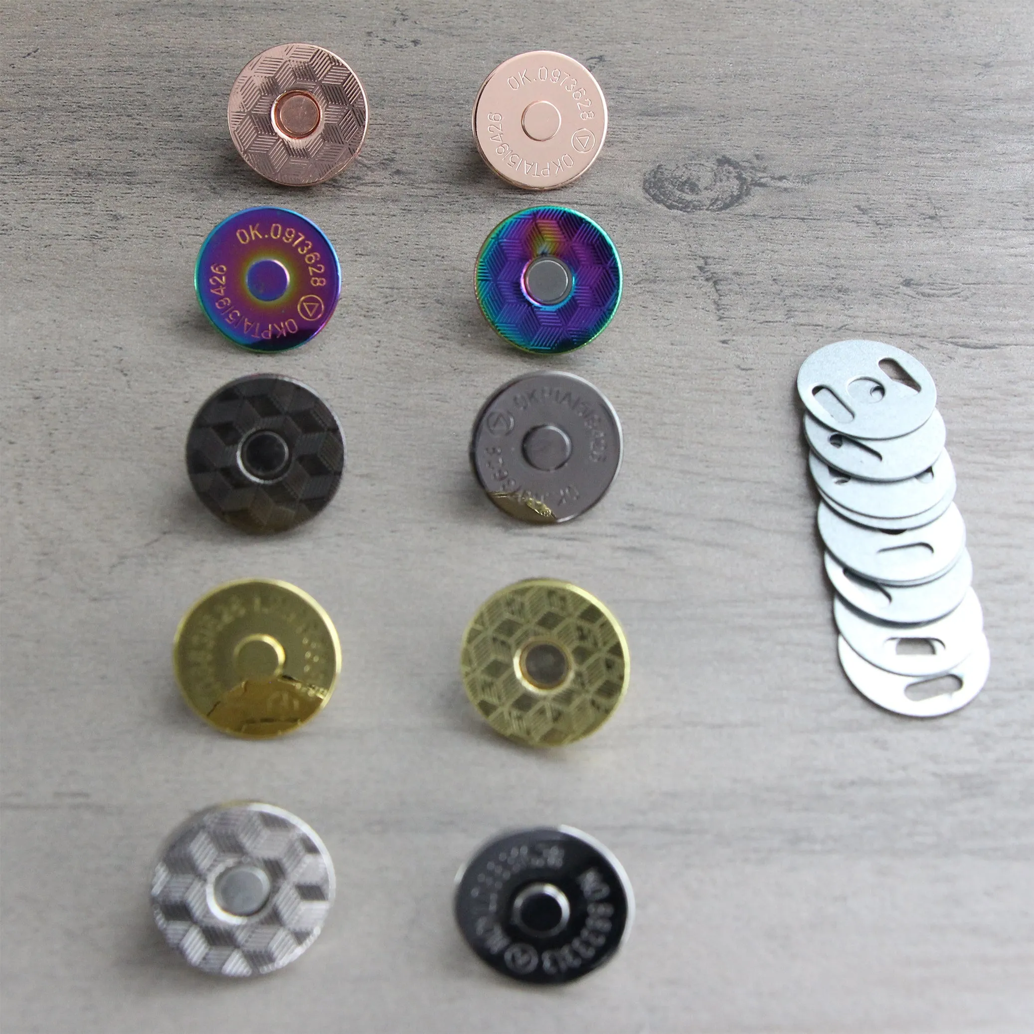 18mm Thin Magnetic Snaps (5pc)