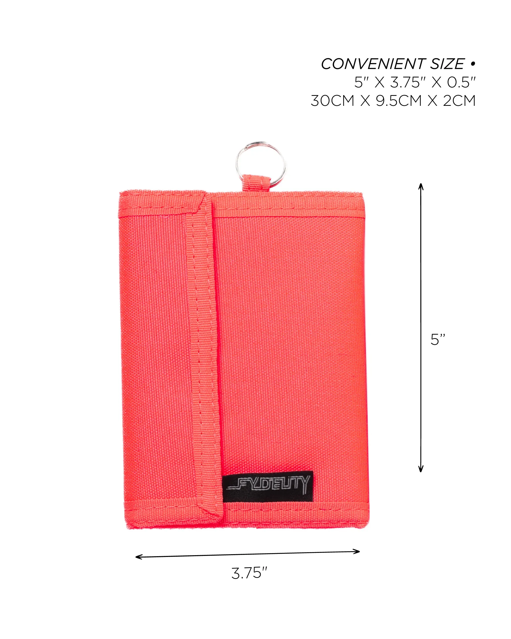 80's Wallet | Bi-Fold RFID | Neon Red