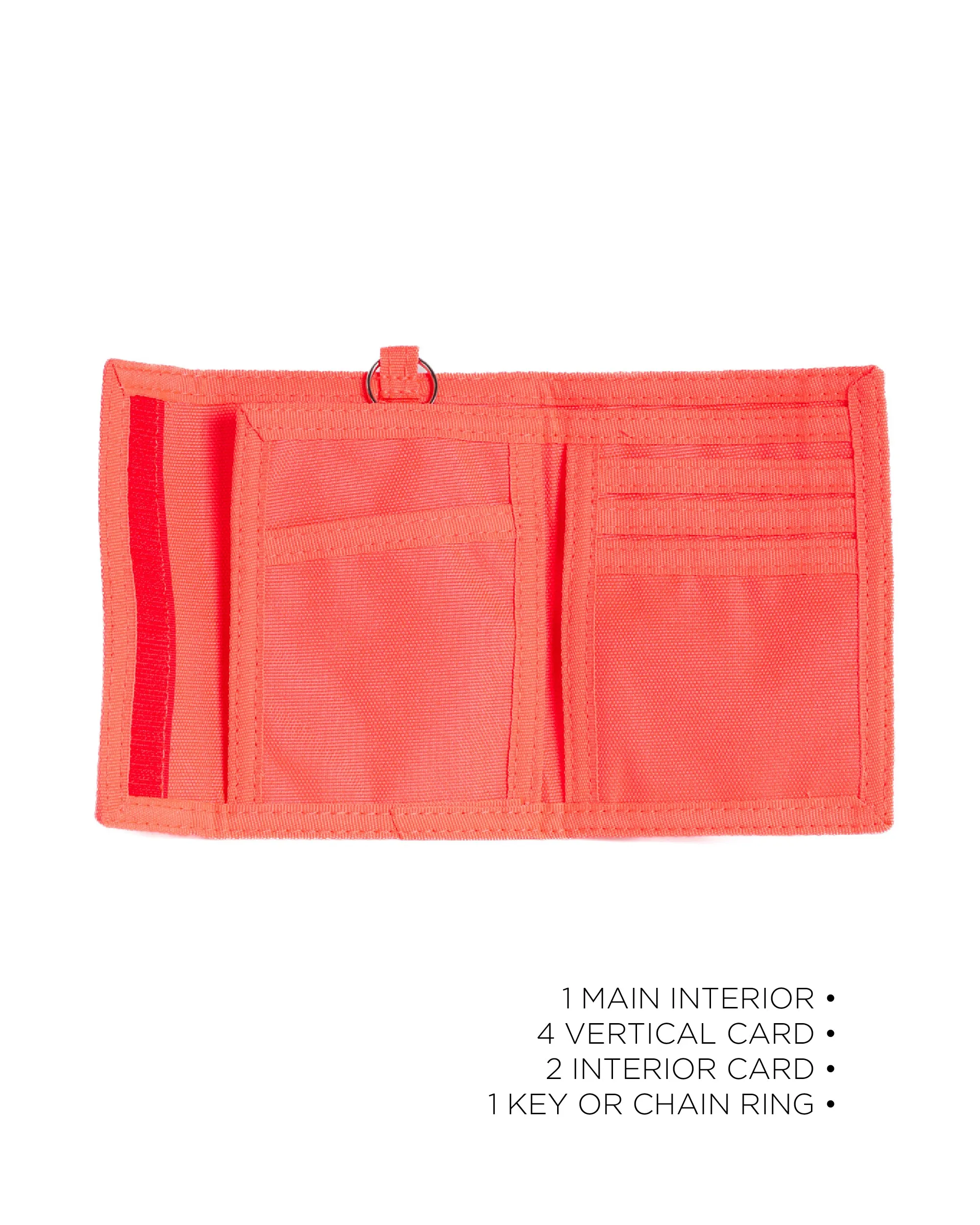 80's Wallet | Bi-Fold RFID | Neon Red