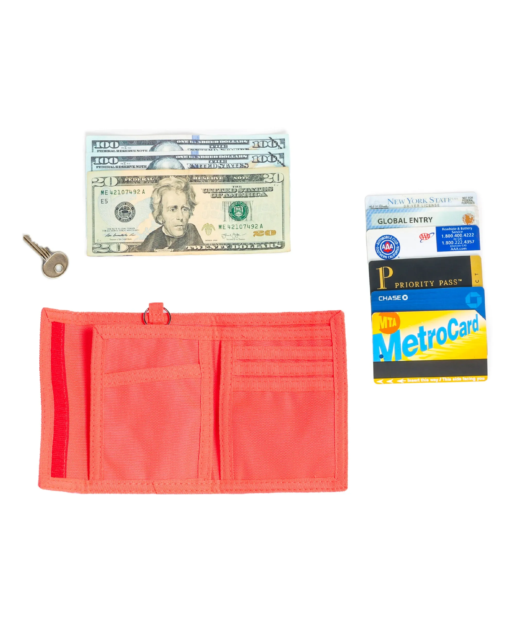 80's Wallet | Bi-Fold RFID | Neon Red