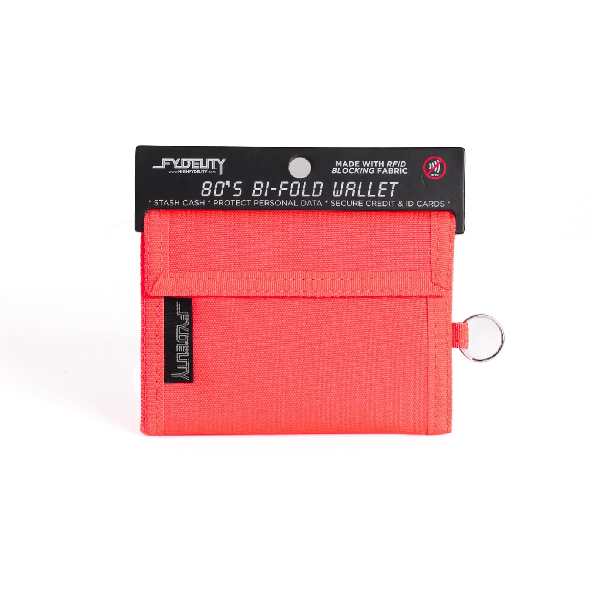 80's Wallet | Bi-Fold RFID | Neon Red