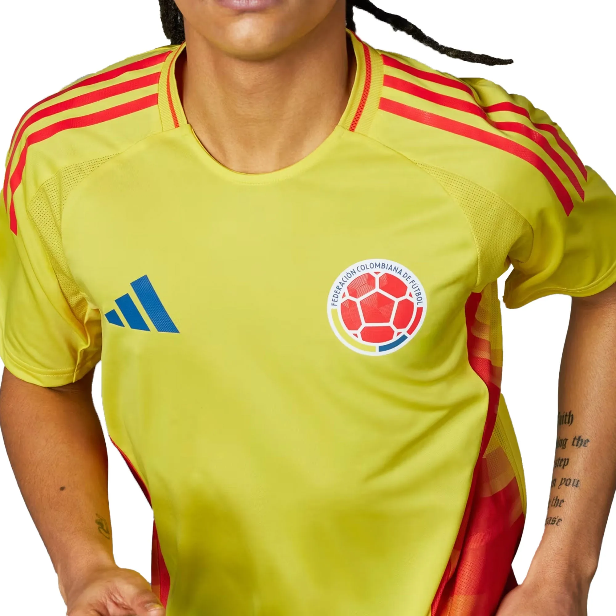 adidas Men's Colombia 2024 Authentic Home Jersey Impact Yellow