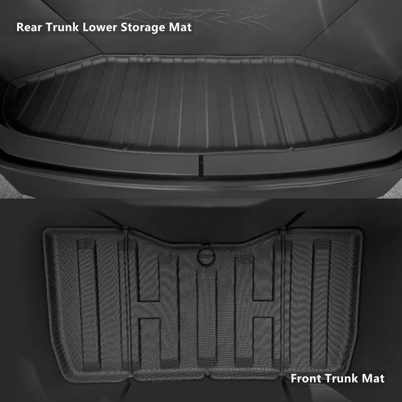 All Weather Front Rear Trunk Mats for Tesla Cybertruck