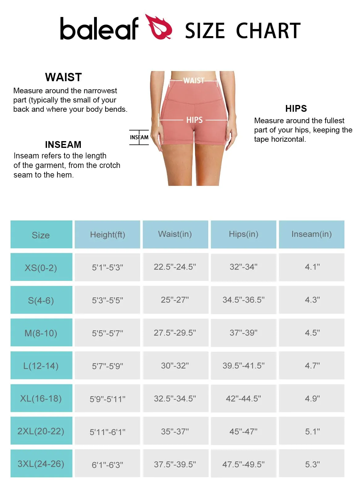 BALEAF Biker Shorts Women Yoga Gym Workout Spandex Running Volleyball Tummy Control Compression Shorts with Pockets 5" Coral Pink M