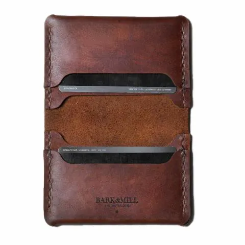 Bark And Mill Bi-Fold Card Holder | Chocolate