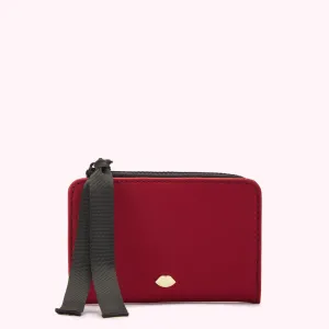 BEET RED NYLON MILA WALLET