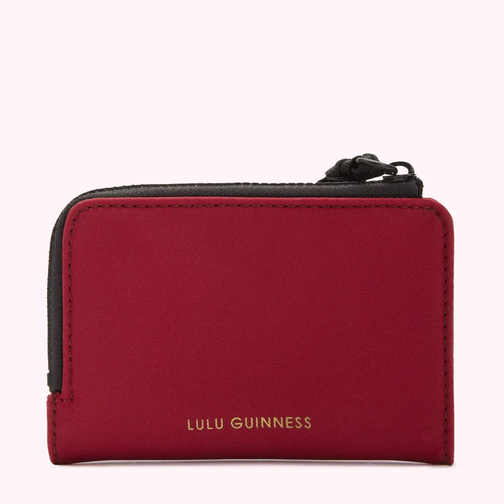 BEET RED NYLON MILA WALLET