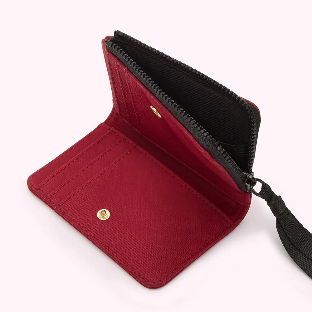 BEET RED NYLON MILA WALLET