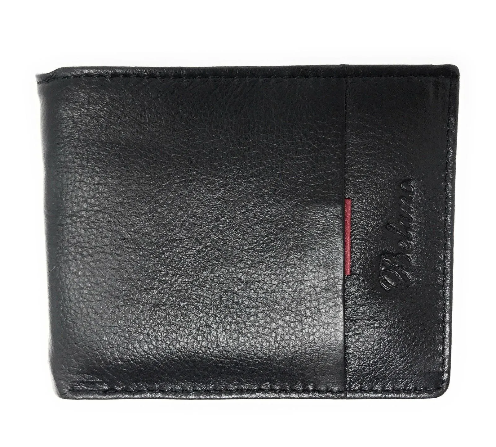 Belano RFID Blocking Real Leather Bifold Wallets for Cards ID with Box Men Women