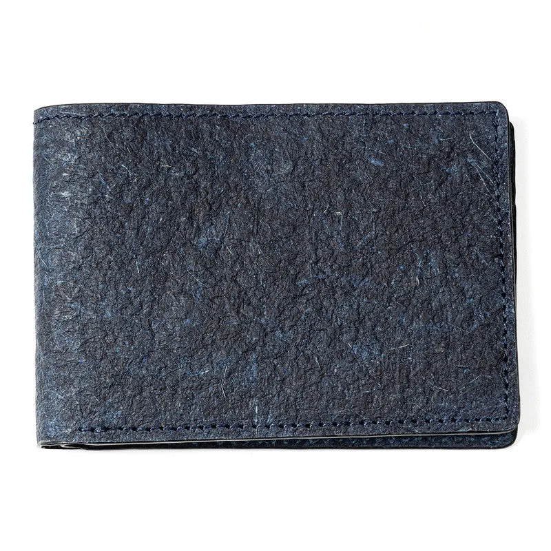 Bi-Fold Men Wallet | Coconut Leather | Magnetic Closure | Dark Indigo