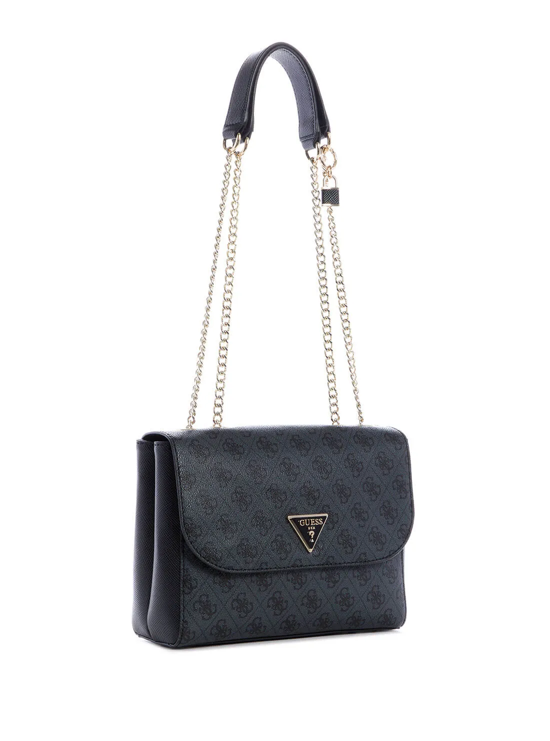 Black Cordelia Logo Convertible Crossbody Bag