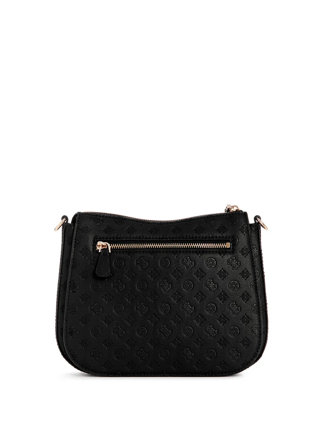 Black Logo Arlena Crossbody Hobo Bag