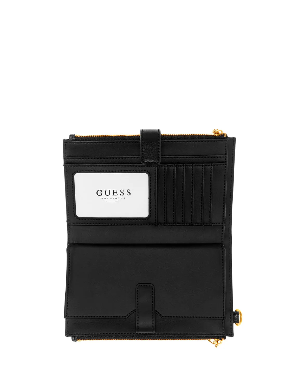 Black Logo Noreen Double Zip Wallet