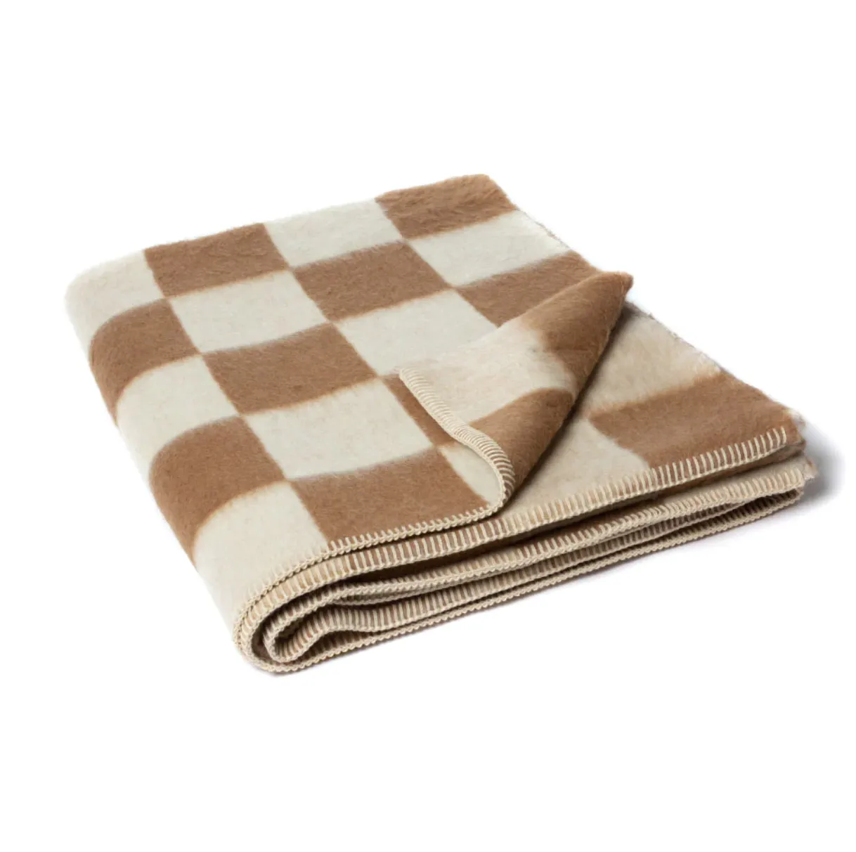 Blacksaw :: Crosby Tobacco/Ivory Check Heirloom Blanket