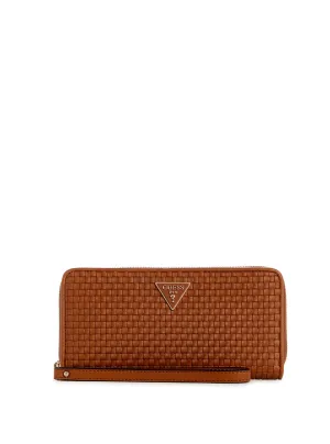 Brown Etel Large Zip Around Wallet