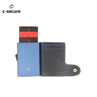 C-Secure Italian Leather Wallet With Coin Pouch