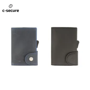 C-Secure Italian Leather Wallet With Coin Pouch