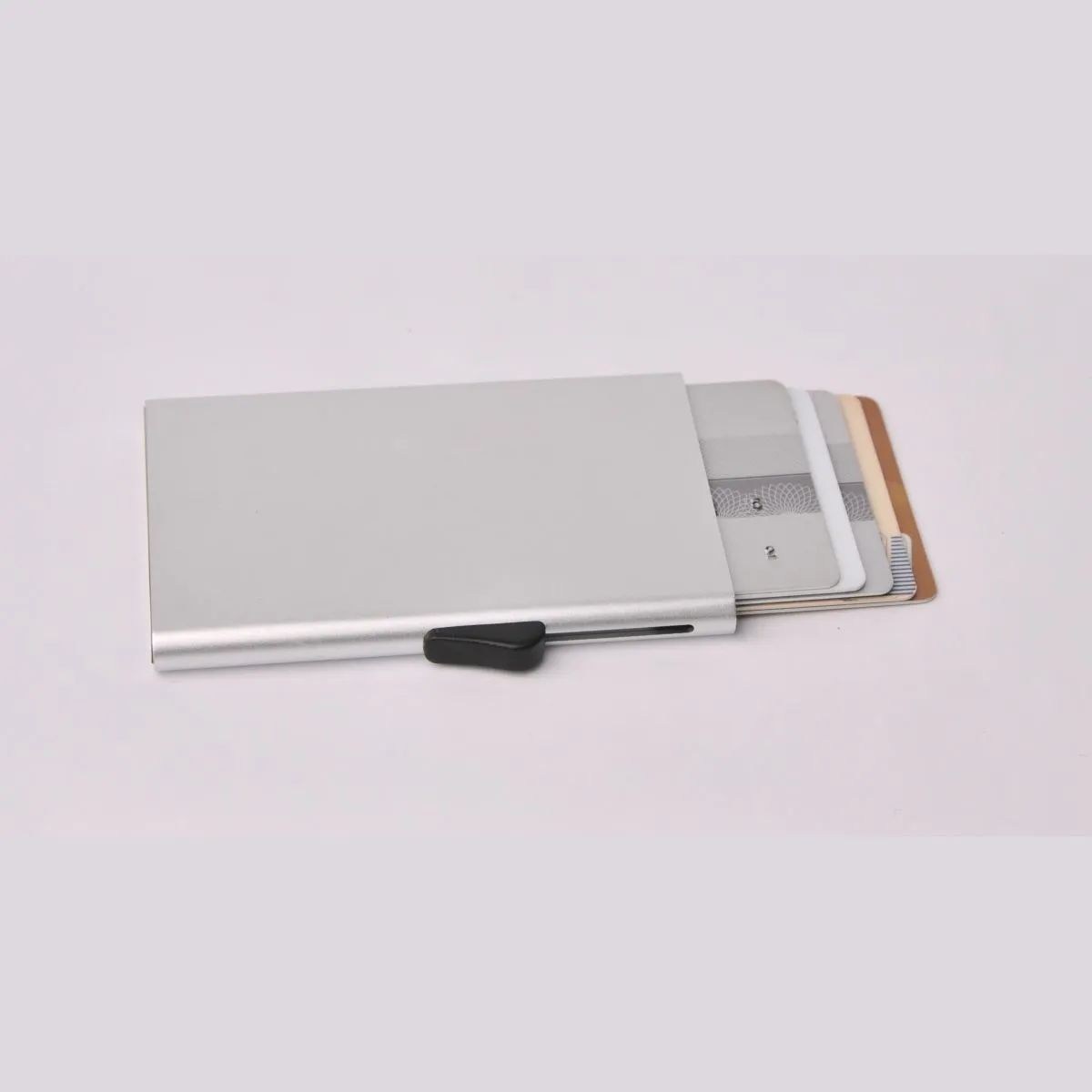 C-Secure Slim Aluminum Card Holder - Platinium