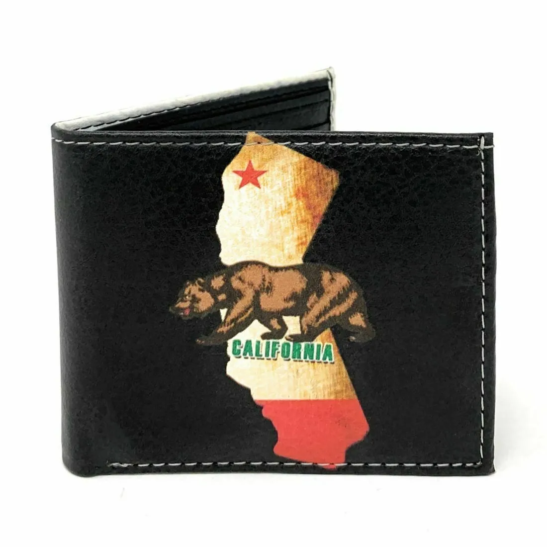 California Cali Bear Bifold Wallets In Gift Box Mens Womens Kids