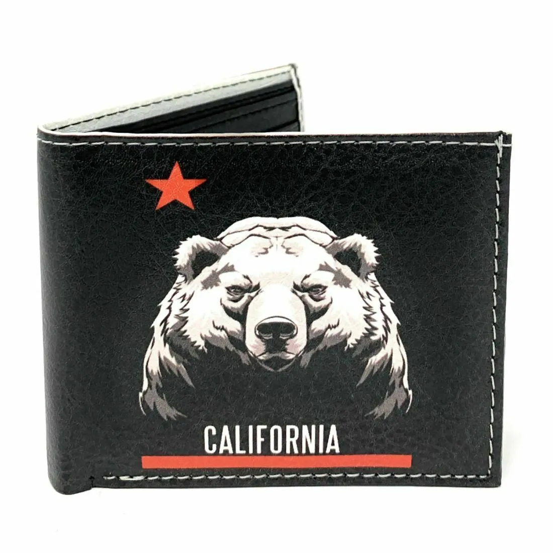 California Cali Bear Bifold Wallets In Gift Box Mens Womens Kids