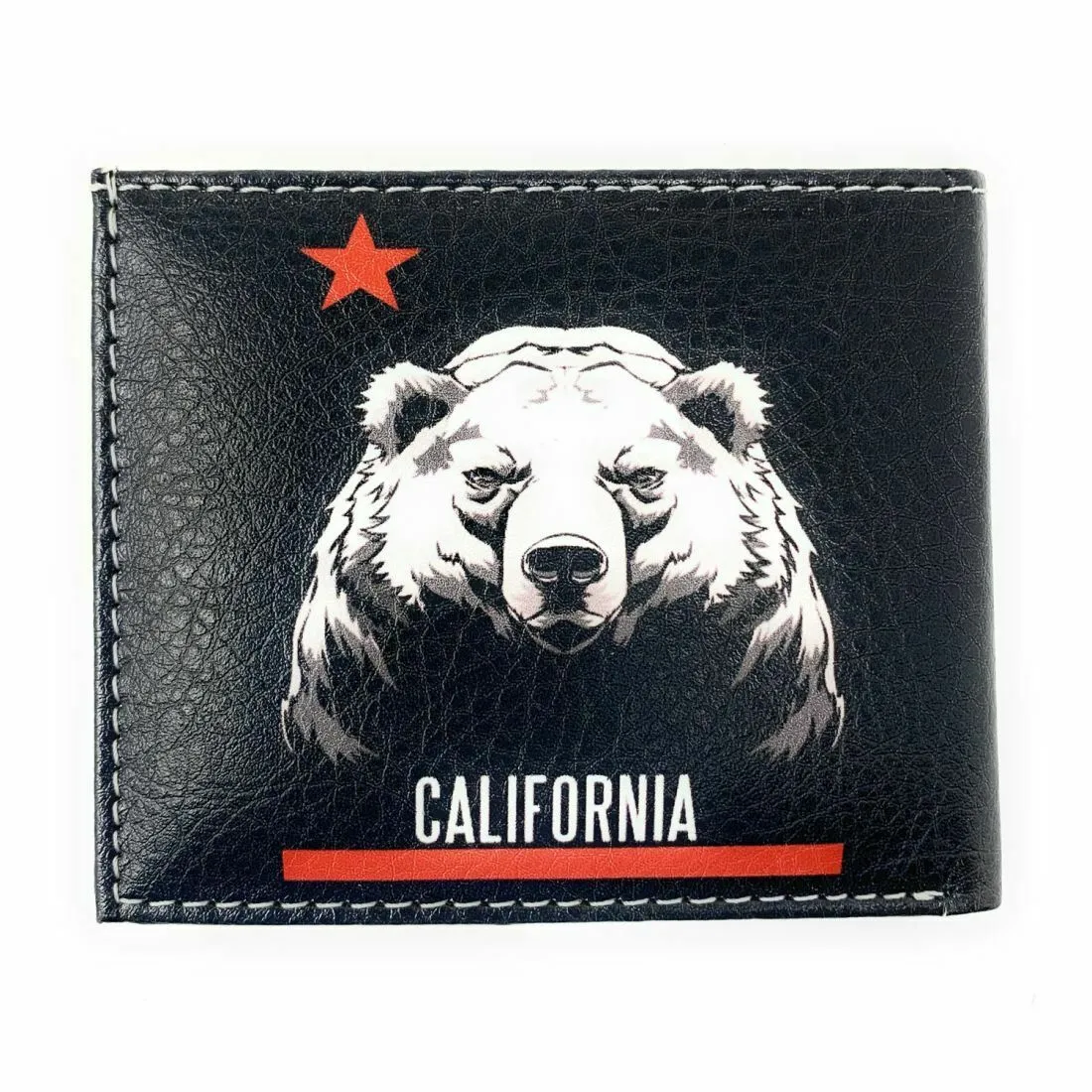 California Cali Bear Bifold Wallets In Gift Box Mens Womens Kids