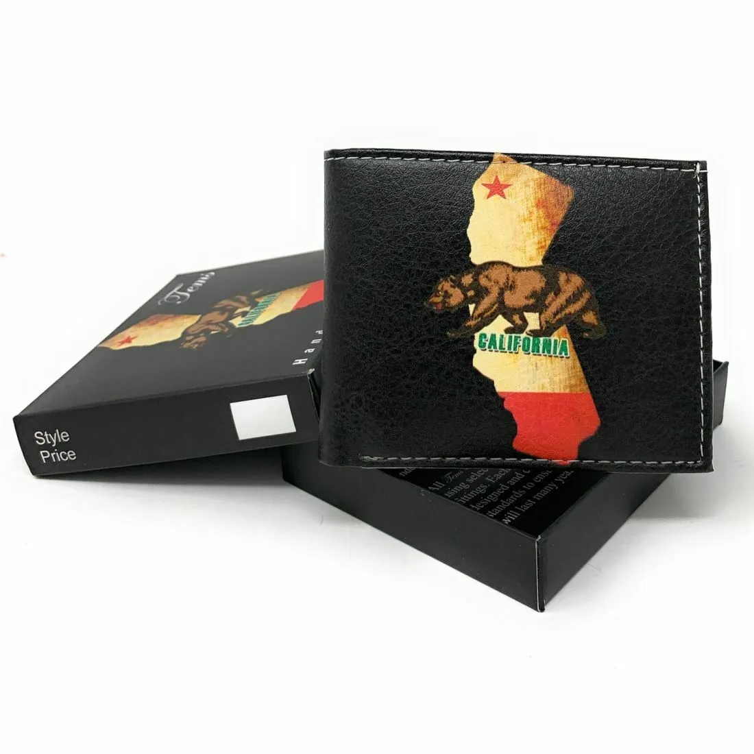 California Cali Bear Bifold Wallets In Gift Box Mens Womens Kids