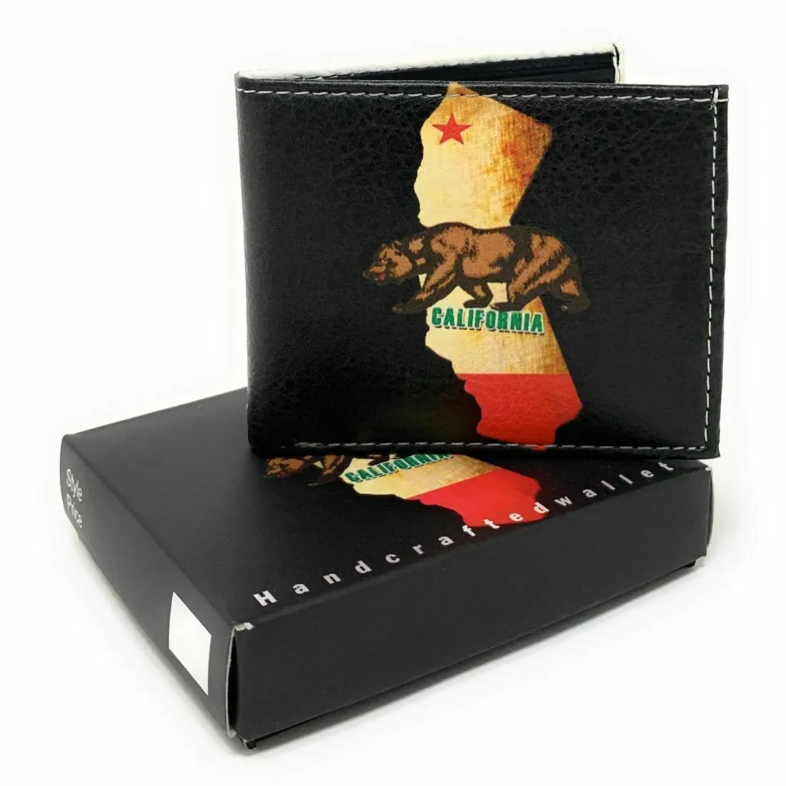 California Cali Bear Bifold Wallets In Gift Box Mens Womens Kids