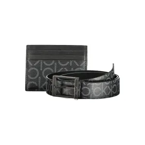 Calvin Klein Chic Black Card Holder & Belt Combo