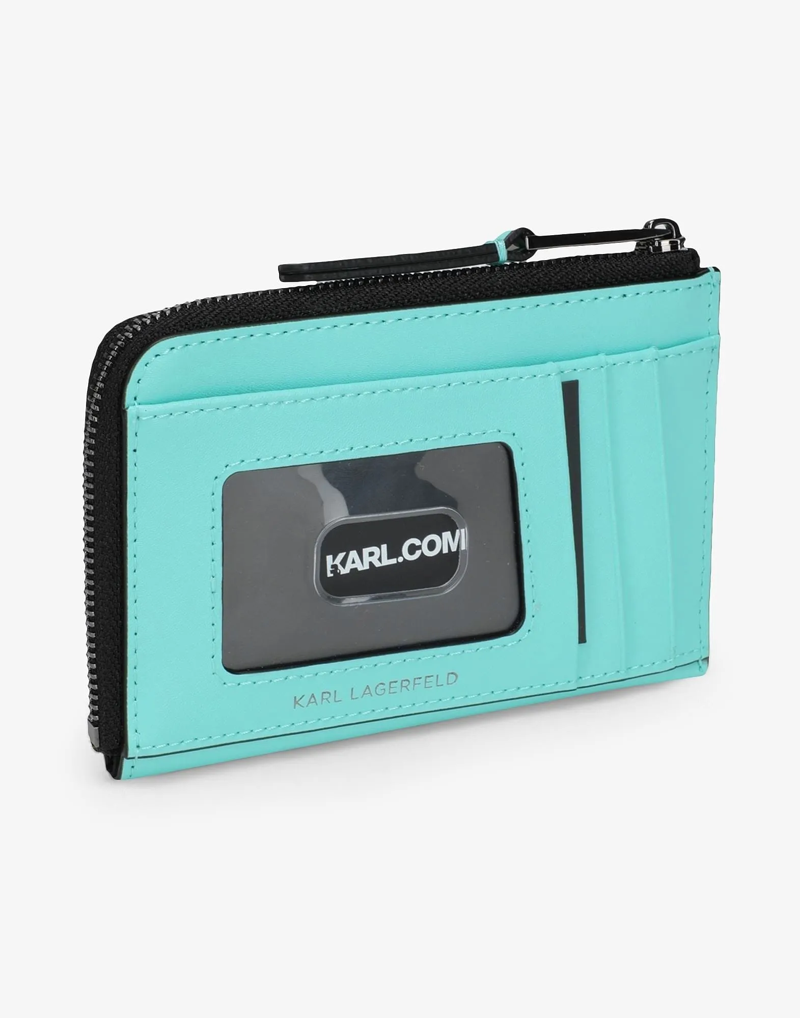 Cardholder Karl Lagerfeld K/karl Seven Emboss Zip, turquoise