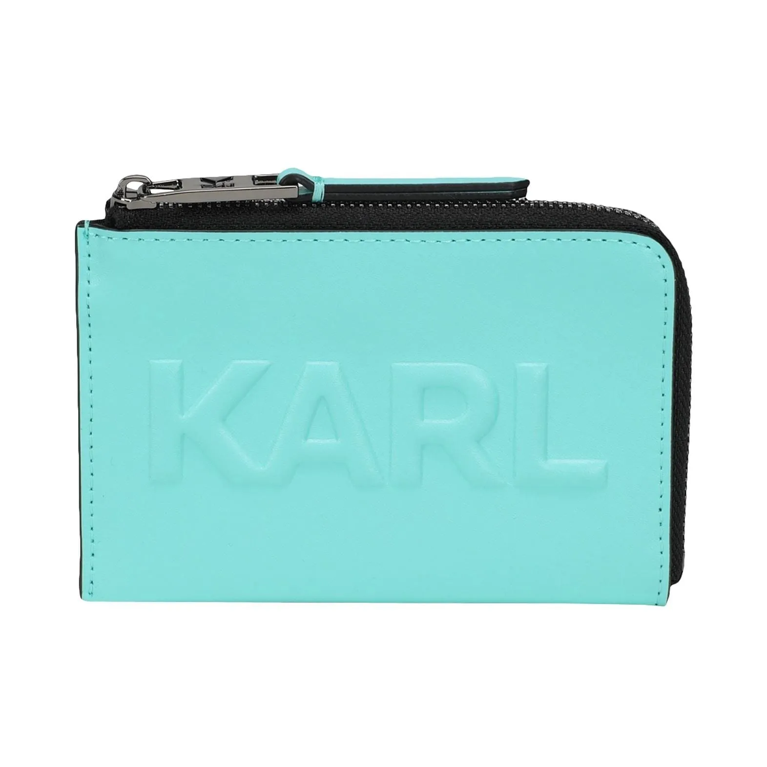 Cardholder Karl Lagerfeld K/karl Seven Emboss Zip, turquoise