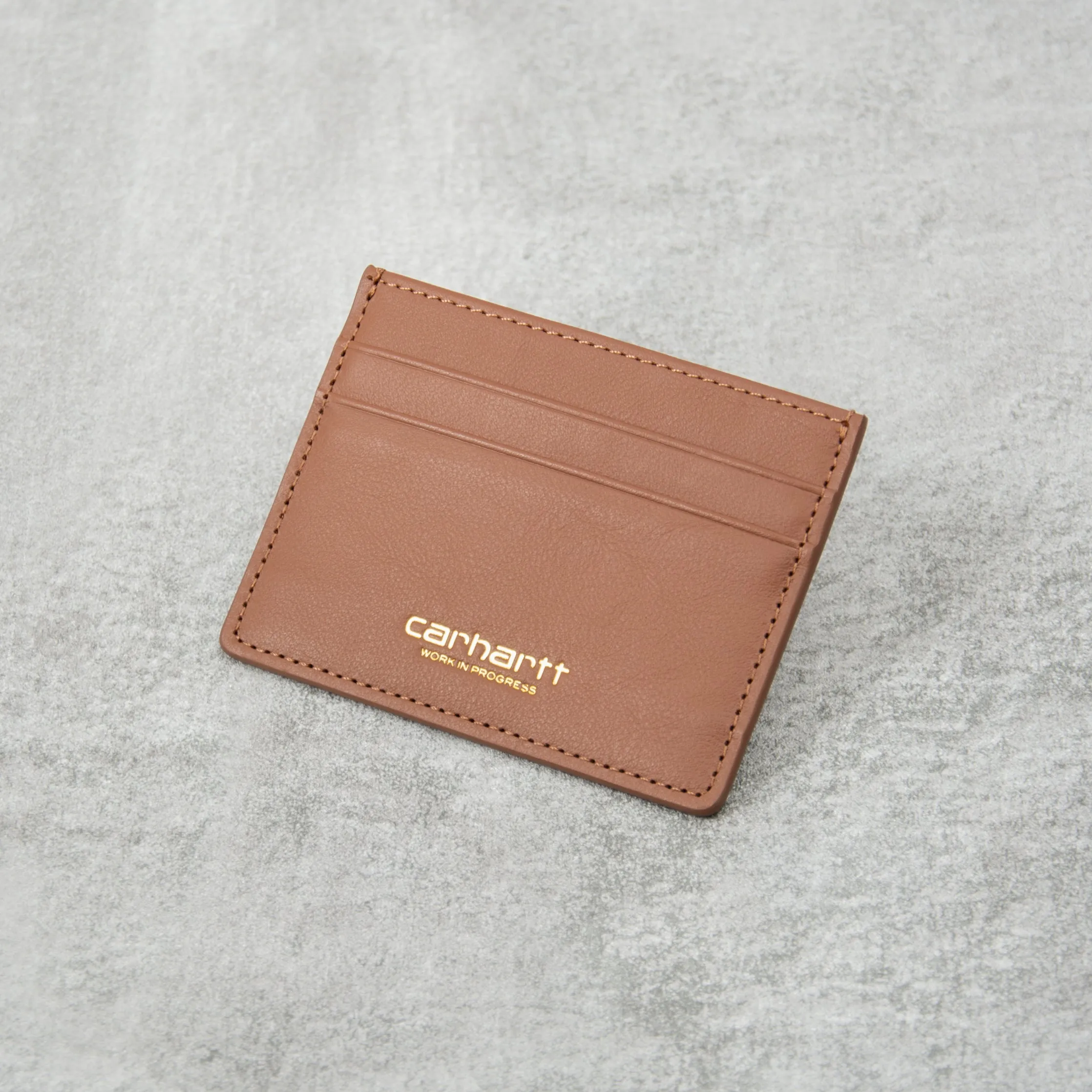 Carhartt WIP Vegas Cardholder - Cognac / Gold