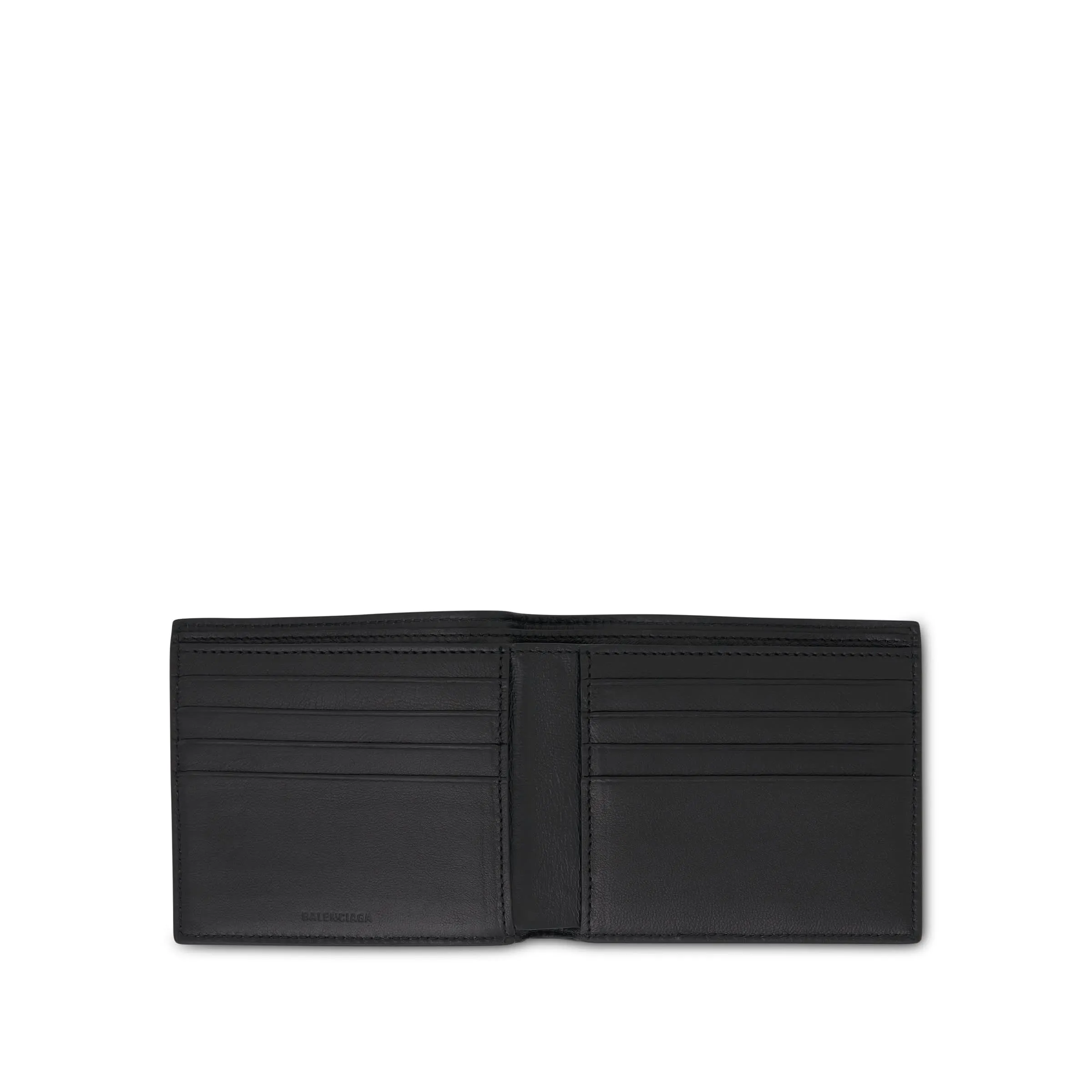 Cash Square Folded Wallet in Black/White