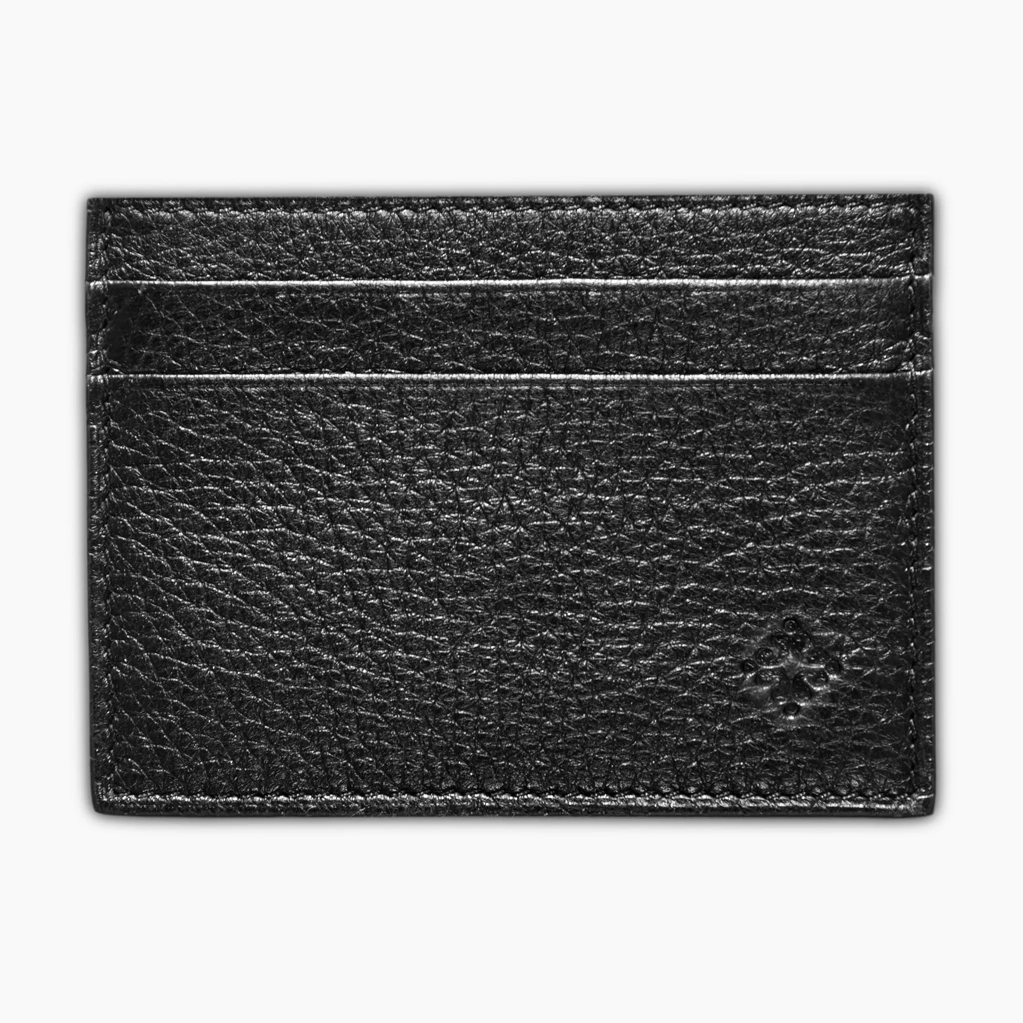 Cesar 100% deerskin leather credit card holder (black)