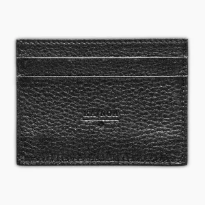 Cesar 100% deerskin leather credit card holder (black)