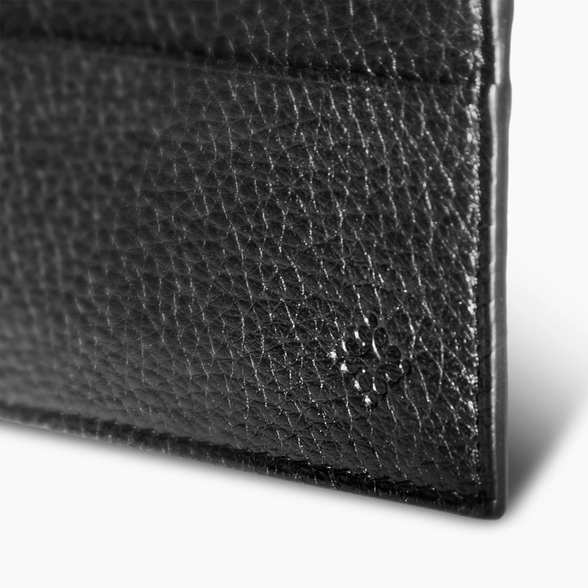 Cesar 100% deerskin leather credit card holder (black)