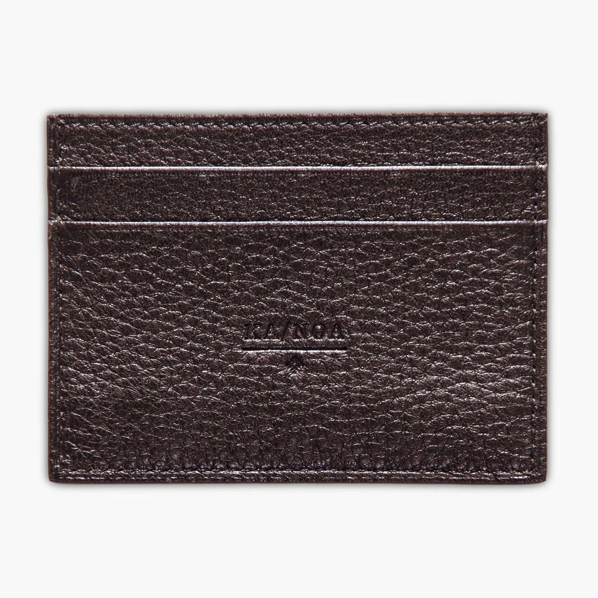 Cesar 100% deerskin leather credit card holder (dark brown)