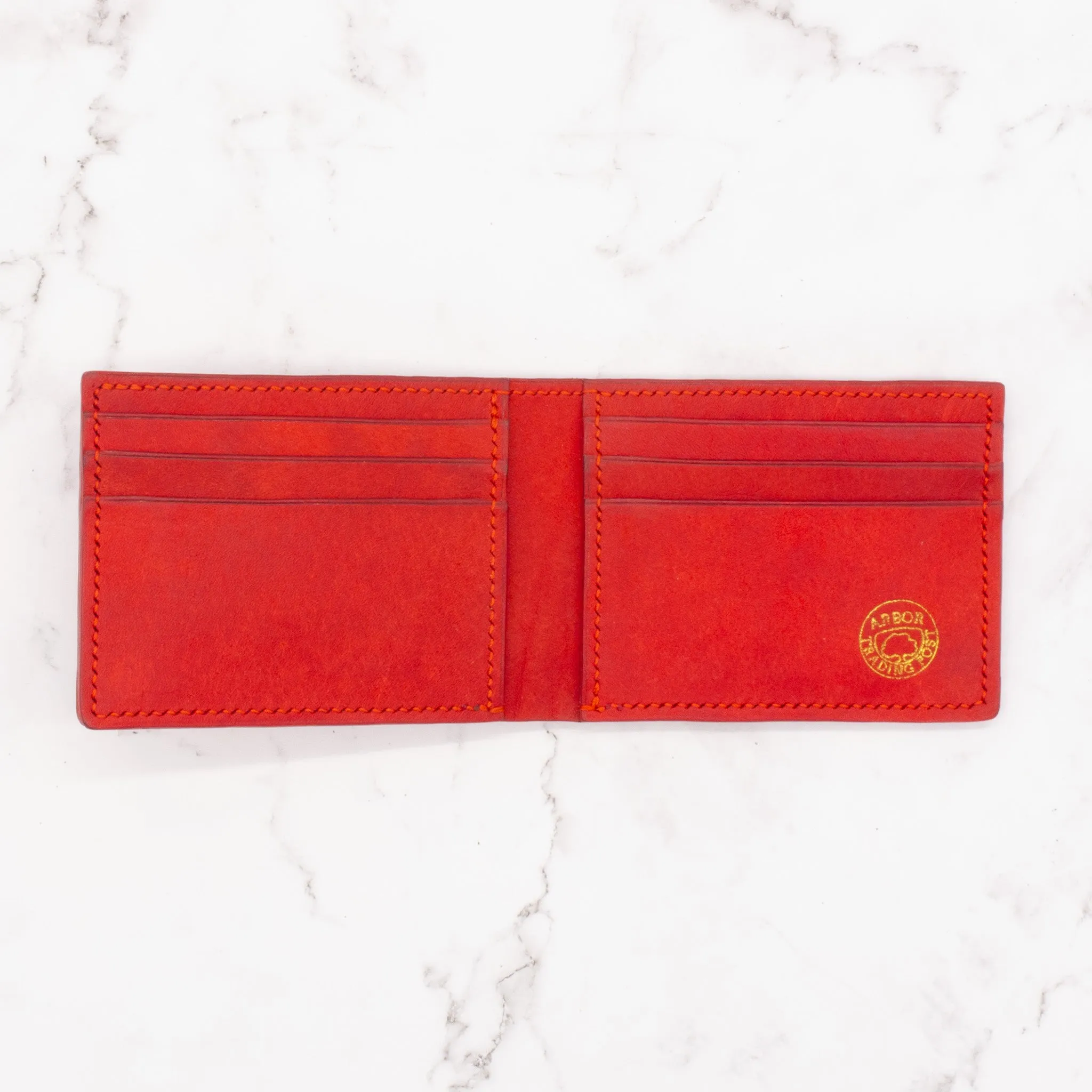 Classic Leather Bifold Wallet - Rustic Smooth Leather