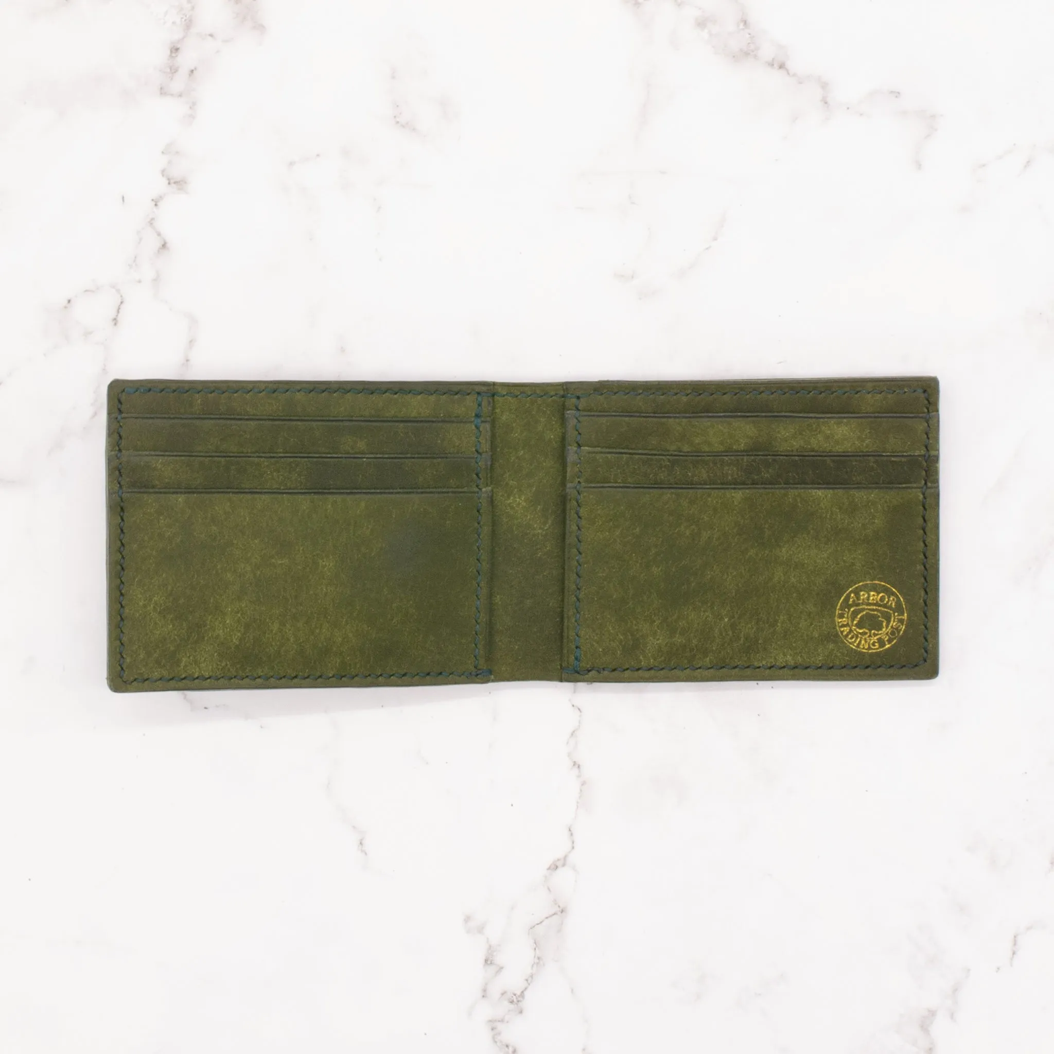 Classic Leather Bifold Wallet - Rustic Smooth Leather