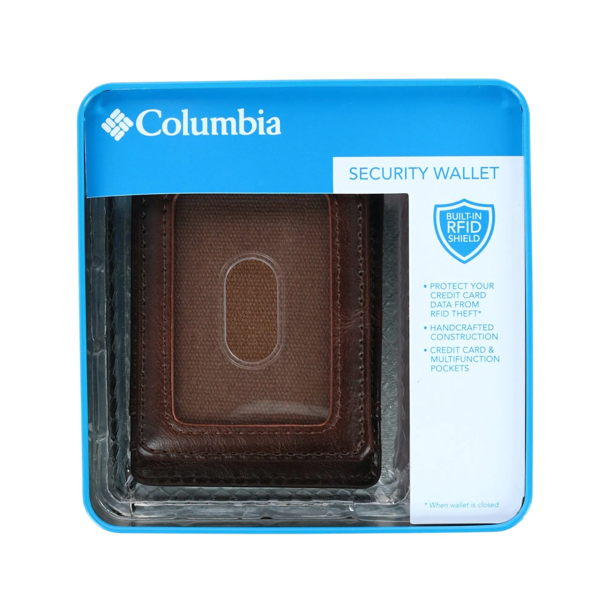 Columbia Men's RFID Protected Front Pocket Wallet with Magnetic Money Clip