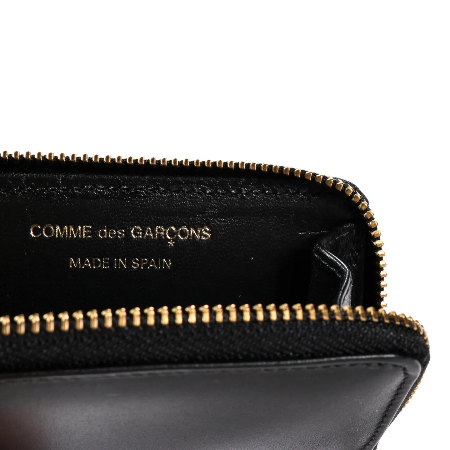 COMME DES GARCONS SA410X CLASSIC LEATHER ZIP WALLET BLACK