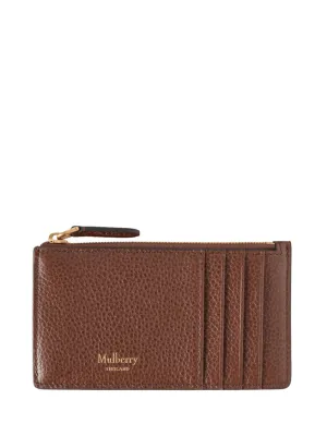 Continental Zipped Long Card Holder Oak Two Tone