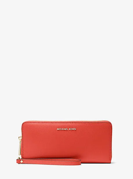 Crossgrain Leather Continental Wristlet