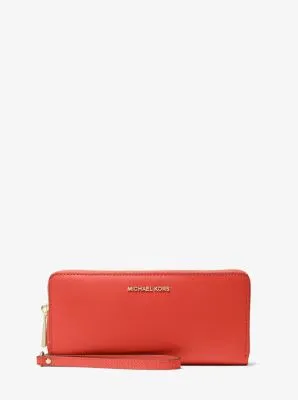 Crossgrain Leather Continental Wristlet