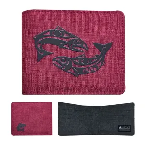 Crosshatch Wallet - Salmon by Maynard Johnny Jr.