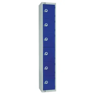 Elite Six Door Electronic Combination Locker Blue