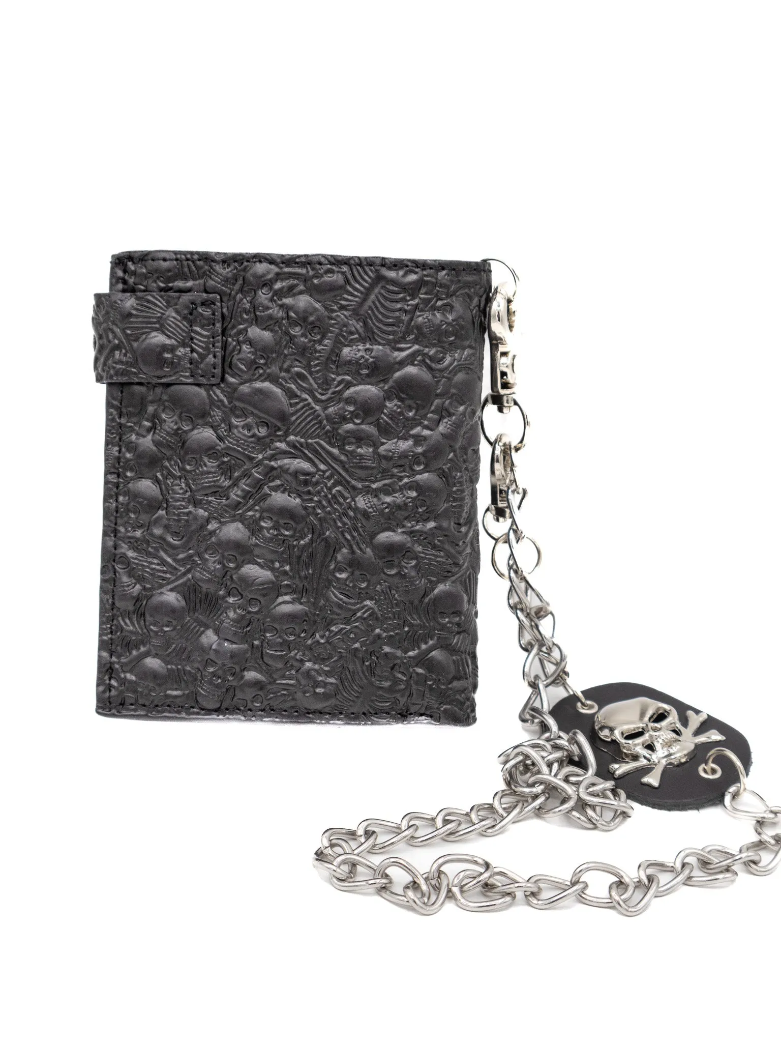 Embossed Biker Chain Wallet