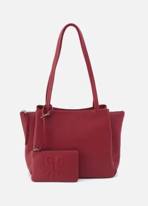 Essential Medium Tote in Cranberry by Hobo