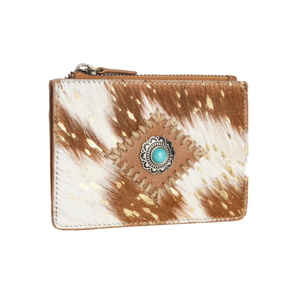 Eye of the Goddess Credit Card Wallet in Brown & White