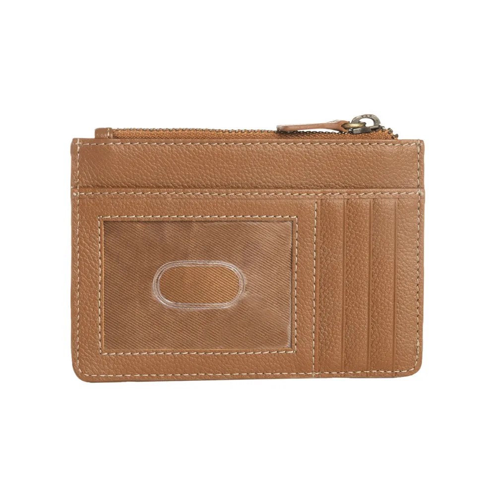 Eye of the Goddess Credit Card Wallet in Brown & White