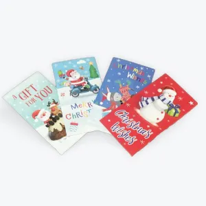 Giftmaker Hand Crafted Christmas Money Wallets - Pack of 4